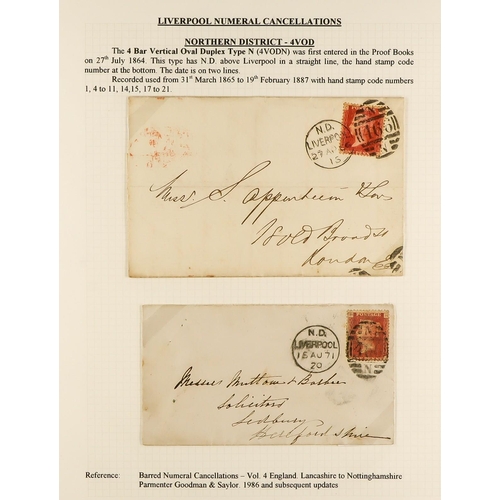 1371 - GB.QUEEN VICTORIA LIVERPOOL POSTAL HISTORY. A well-collected and beautifully displayed collection wr... 