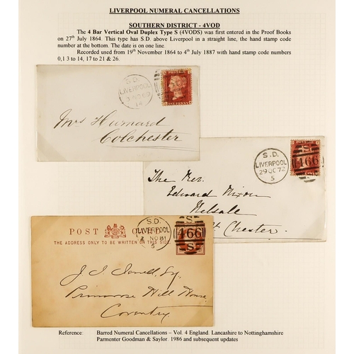 1371 - GB.QUEEN VICTORIA LIVERPOOL POSTAL HISTORY. A well-collected and beautifully displayed collection wr... 