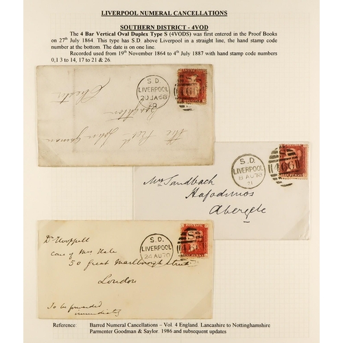 1371 - GB.QUEEN VICTORIA LIVERPOOL POSTAL HISTORY. A well-collected and beautifully displayed collection wr... 