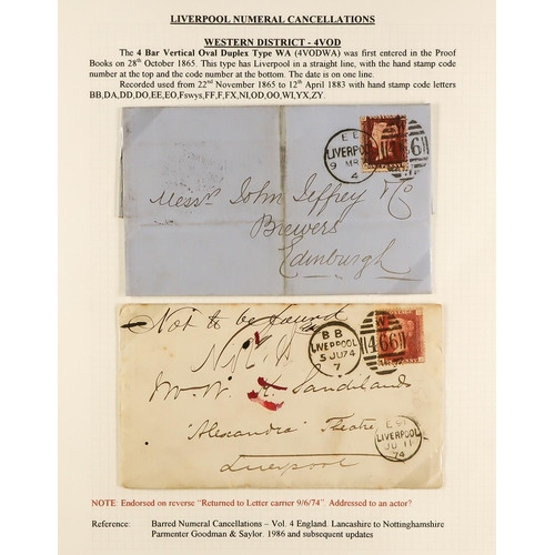 1371 - GB.QUEEN VICTORIA LIVERPOOL POSTAL HISTORY. A well-collected and beautifully displayed collection wr... 