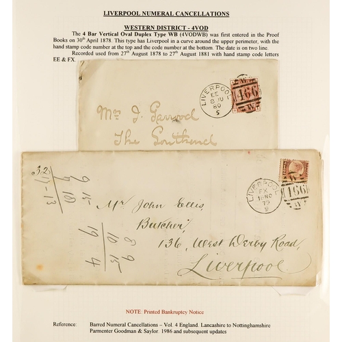 1371 - GB.QUEEN VICTORIA LIVERPOOL POSTAL HISTORY. A well-collected and beautifully displayed collection wr... 