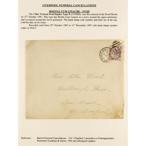 1371 - GB.QUEEN VICTORIA LIVERPOOL POSTAL HISTORY. A well-collected and beautifully displayed collection wr... 