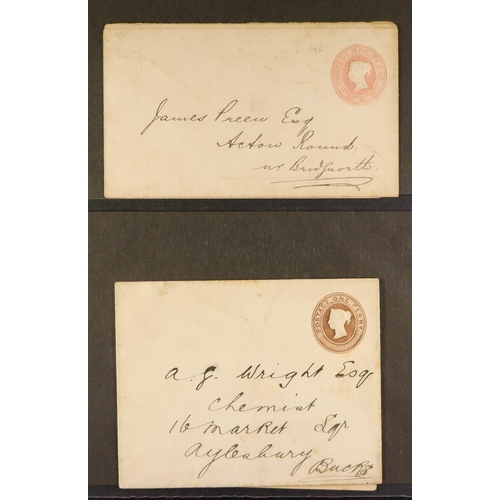 1373 - GB.QUEEN VICTORIA POSTAL STATIONERY COLLECTION in binder, chiefly unused items, note stamped to orde... 