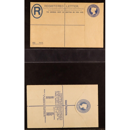 1373 - GB.QUEEN VICTORIA POSTAL STATIONERY COLLECTION in binder, chiefly unused items, note stamped to orde... 