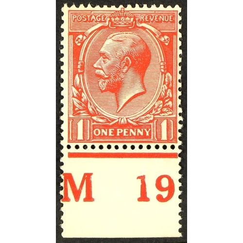 1387 - GB.GEORGE V 1912 1d scarlet-vermilion, SG Spec. N16 (14), with 