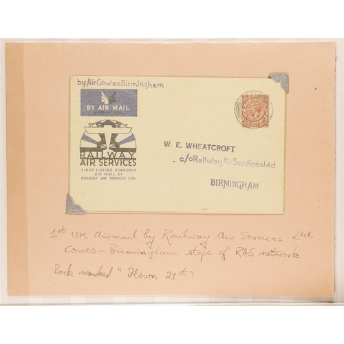 1399 - GB.GEORGE V 1933 - 1934 'RAILWAY AIR SERVICE' COVERS COLLECTION of illustrated covers plus several 