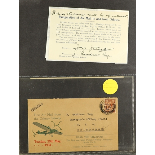 1400 - GB.GEORGE V 1934 HIGHLAND AIRWAYS, COVERS COLLECTION with informative write-ups, some illustrated, s... 