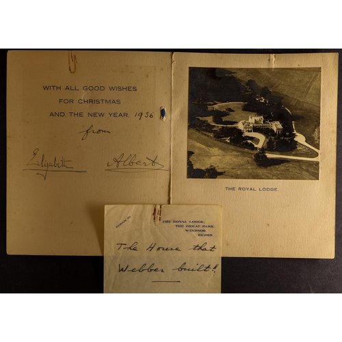 1403 - GB.GEORGE VI 1935 - 1936 DUKE OF YORK CORRESPONDENCE 1935 - 1936 eight items relating to the friends... 