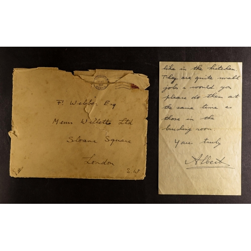 1403 - GB.GEORGE VI 1935 - 1936 DUKE OF YORK CORRESPONDENCE 1935 - 1936 eight items relating to the friends... 