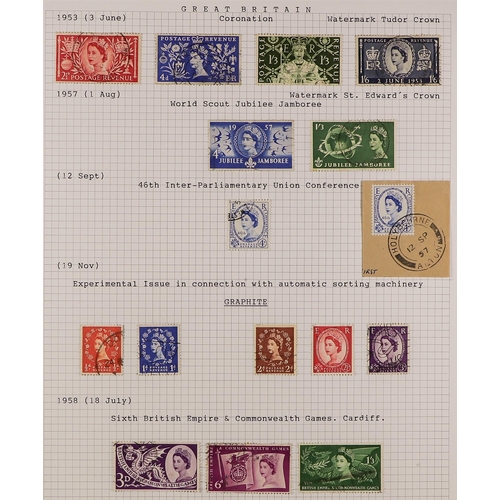 1406 - GB.ELIZABETH II 1952 - 1999 USED COLLECTION in 2 albums, somewhat specialized and comprehensive incl... 