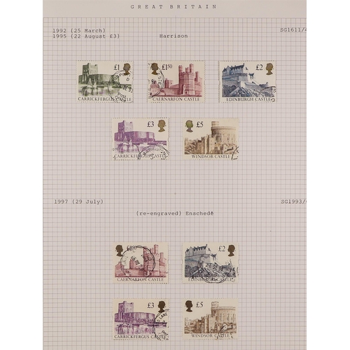 1406 - GB.ELIZABETH II 1952 - 1999 USED COLLECTION in 2 albums, somewhat specialized and comprehensive incl... 