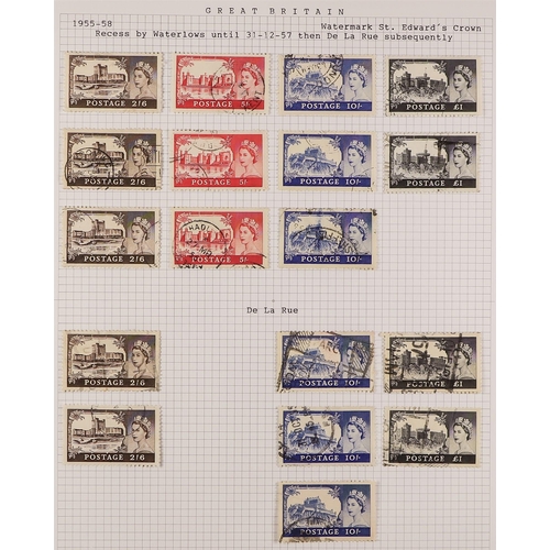 1406 - GB.ELIZABETH II 1952 - 1999 USED COLLECTION in 2 albums, somewhat specialized and comprehensive incl... 