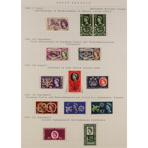 1406 - GB.ELIZABETH II 1952 - 1999 USED COLLECTION in 2 albums, somewhat specialized and comprehensive incl... 