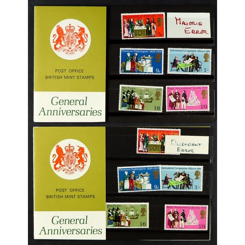 1420 - GB.ELIZABETH II 1970 ANNIVERSARIES ERRORS / OVERSEAS PRESENTATION PACKS. A collection of English, Ja... 