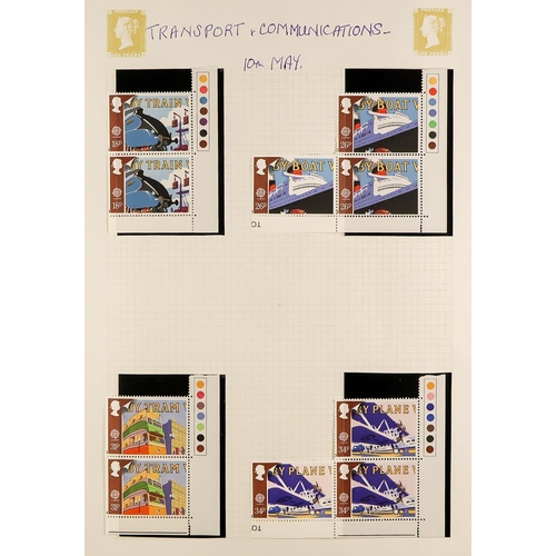 1431 - GB.ELIZABETH II 1971 - 1989 TRAFFIC LIGHT PAIRS and some gutter pairs. Many in strips / part blocks ... 