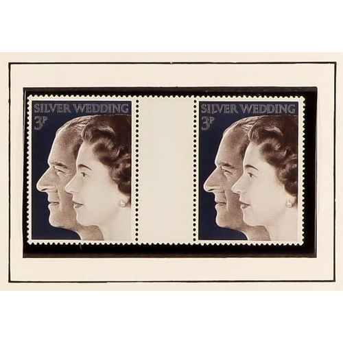 1443 - GB.ELIZABETH II 1972 - 1978 GUTTER PAIRS COLLECTION. An complete collection in 2 volumes of BOTH tra... 