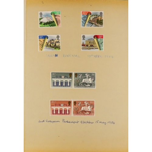 1455 - GB.ELIZABETH II 1987 - 1996 YEAR PACKS. Also includes album, and loose pages, with GB decimal commem... 