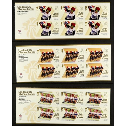 1465 - GB.ELIZABETH II 2012 OLYMPIC GAMES SHEETLETS. Complete collection of 39 sheetlets in dedicated binde... 