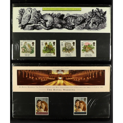 1479 - GB.ELIZABETH II COMMEMORATIVE PRESENTATION PACKS AND BOOKLETS in album. Face value £75. 
Lot 1479 
[... 