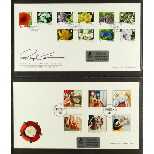 1514 - GB.ISLANDS GUERNSEY  1975 - 2012 COLLECTIONS comprising of 1981-1991 used collection in Lindner albu... 