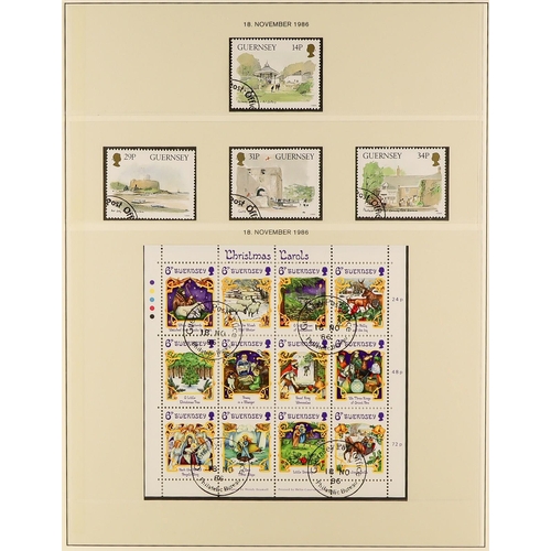 1514 - GB.ISLANDS GUERNSEY  1975 - 2012 COLLECTIONS comprising of 1981-1991 used collection in Lindner albu... 