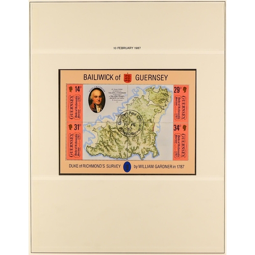 1514 - GB.ISLANDS GUERNSEY  1975 - 2012 COLLECTIONS comprising of 1981-1991 used collection in Lindner albu... 