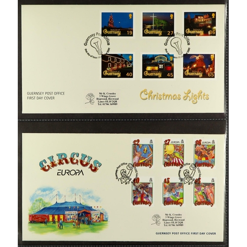 1514 - GB.ISLANDS GUERNSEY  1975 - 2012 COLLECTIONS comprising of 1981-1991 used collection in Lindner albu... 