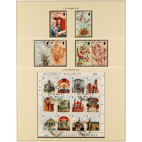 1514 - GB.ISLANDS GUERNSEY  1975 - 2012 COLLECTIONS comprising of 1981-1991 used collection in Lindner albu... 