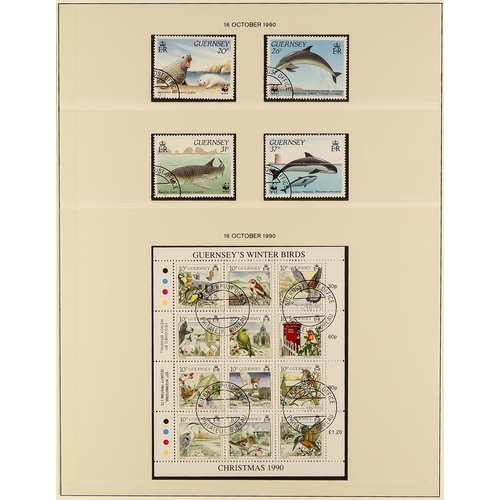 1514 - GB.ISLANDS GUERNSEY  1975 - 2012 COLLECTIONS comprising of 1981-1991 used collection in Lindner albu... 