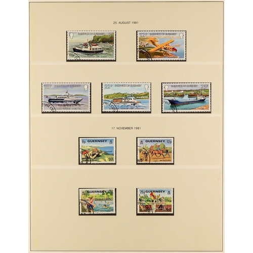 1514 - GB.ISLANDS GUERNSEY  1975 - 2012 COLLECTIONS comprising of 1981-1991 used collection in Lindner albu... 