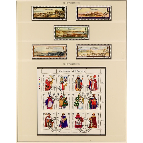 1514 - GB.ISLANDS GUERNSEY  1975 - 2012 COLLECTIONS comprising of 1981-1991 used collection in Lindner albu... 