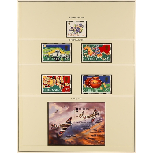 1518 - GB.ISLANDS GUERNSEY 1969 - 2012 NEVER HINGED MINT COLLECTION in three Lindner albums. Highly complet... 