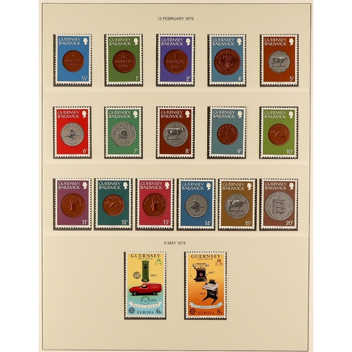 1518 - GB.ISLANDS GUERNSEY 1969 - 2012 NEVER HINGED MINT COLLECTION in three Lindner albums. Highly complet... 