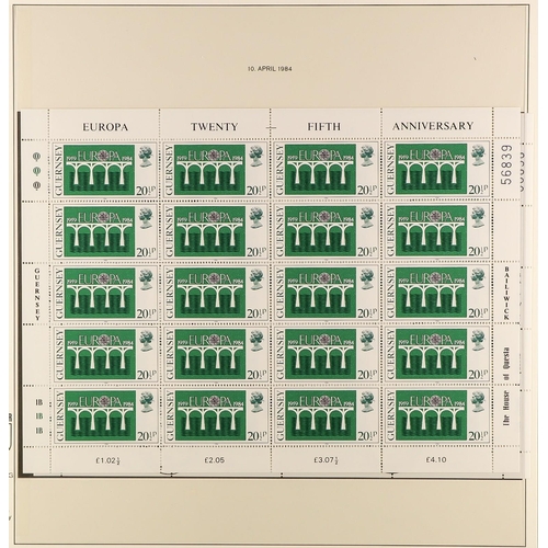 1519 - GB.ISLANDS GUERNSEY COLLECTION. Mint stamps from 1969 to 1988 in Lindner album and in presentation p... 