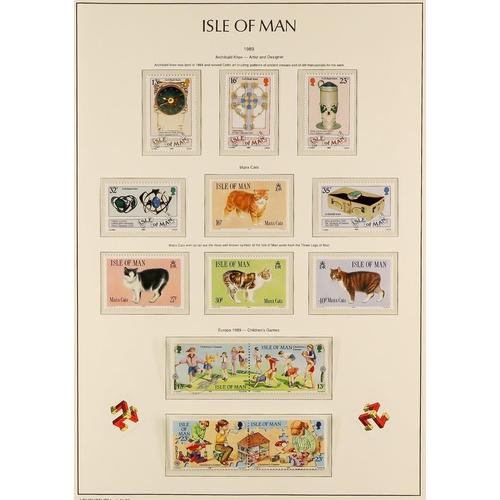 1526 - GB.ISLANDS ISLE OF MAN 1971 - 2010 NEVER HINGED MINT COLLECTION in Lighthouse album 71-90, binder 70... 