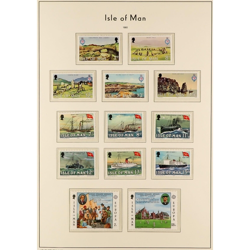 1526 - GB.ISLANDS ISLE OF MAN 1971 - 2010 NEVER HINGED MINT COLLECTION in Lighthouse album 71-90, binder 70... 