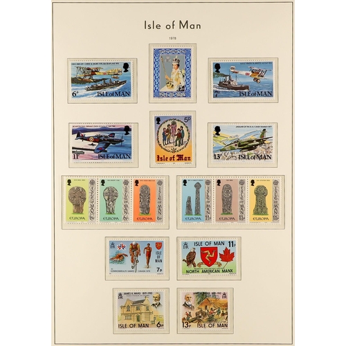 1526 - GB.ISLANDS ISLE OF MAN 1971 - 2010 NEVER HINGED MINT COLLECTION in Lighthouse album 71-90, binder 70... 