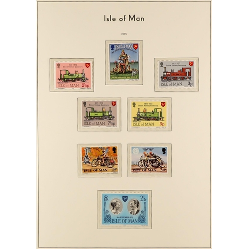 1526 - GB.ISLANDS ISLE OF MAN 1971 - 2010 NEVER HINGED MINT COLLECTION in Lighthouse album 71-90, binder 70... 