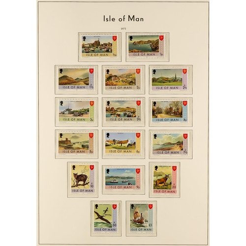 1526 - GB.ISLANDS ISLE OF MAN 1971 - 2010 NEVER HINGED MINT COLLECTION in Lighthouse album 71-90, binder 70... 