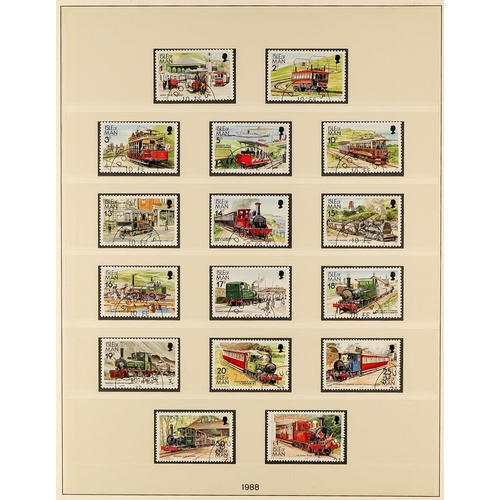 1527 - GB.ISLANDS ISLE OF MAN 1971 - 2012 COLLECTIONS comprising of a 1971-90 used collection in Lindner al... 