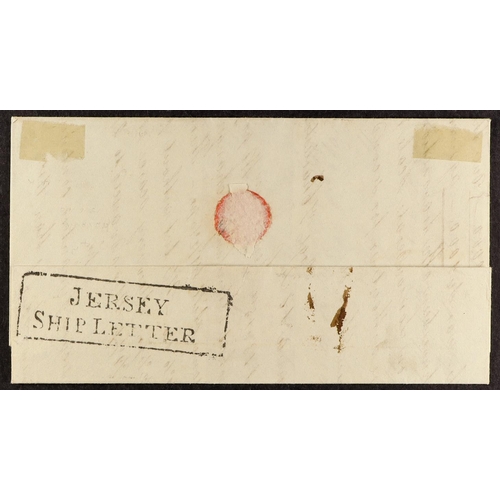 1529 - GB.ISLANDS JERSEY 1840 (June) single page letter from Havana, Cuba to London, showing on reverse a f... 