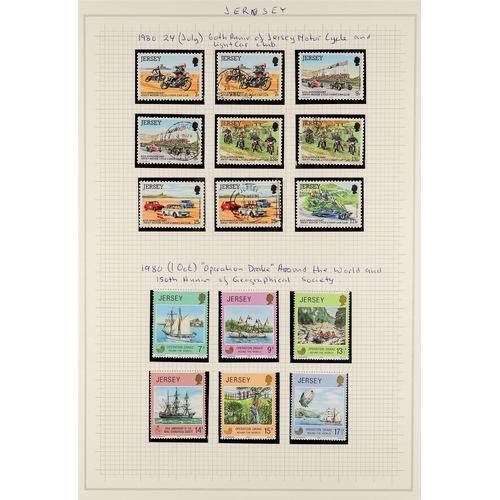 1530 - GB.ISLANDS JERSEY 1941 - 2013 mint and used (chiefly never hinged mint) collection in 2 Lighthouse a... 