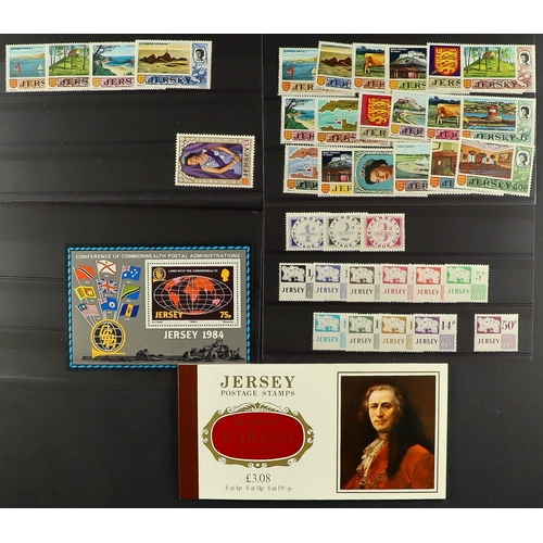 1535 - GB.ISLANDS JERSEY SELECTION 1969 - 1999 of mint stamps, mini sheets, presentation packs and FDCs. Th... 