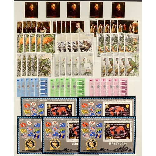 1535 - GB.ISLANDS JERSEY SELECTION 1969 - 1999 of mint stamps, mini sheets, presentation packs and FDCs. Th... 