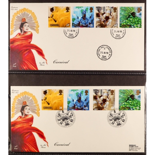 1537 - GB.FIRST DAY COVERS 1953 - 2000 COLLECTION IN BINDERS. Chiefly Royal Mail but includes other. Many u... 