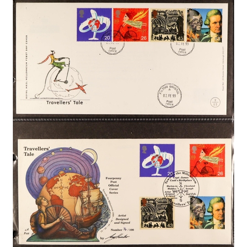 1537 - GB.FIRST DAY COVERS 1953 - 2000 COLLECTION IN BINDERS. Chiefly Royal Mail but includes other. Many u... 