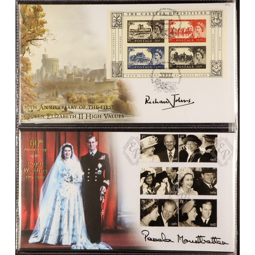 1538 - GB.FIRST DAY COVERS 1966 - 1990s collection in various albums. Includes some Benham, Buckingham, foo... 