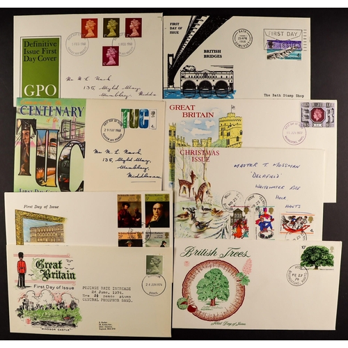 1541 - GB.FIRST DAY COVERS 1967 - 1989 selection in a box. A clean lot with some unaddressed covers from th... 