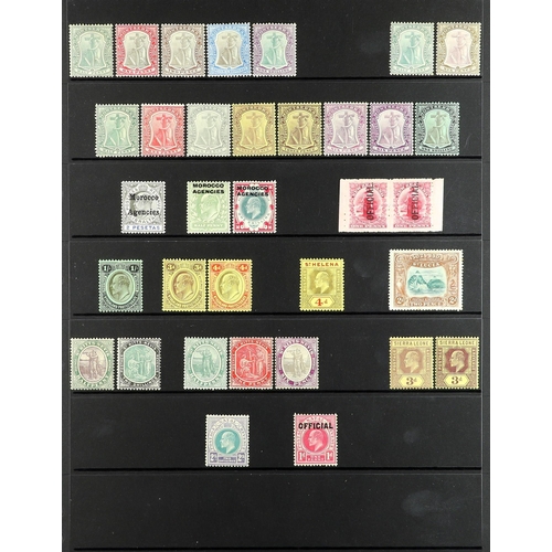 37 - COMMONWEALTH 1901-1910 MINT STAMPS on black Hagner pages, various KEVII sets, small groups and indiv... 