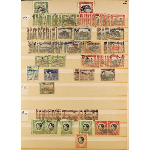 63 - BRITISH AFRICA mint / never hinged mint & used stamps in a box file, Ascension, St Helena, Seychelle... 